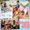 VioraWhite 22 Pcs Christmas Game Supplies Set 16 oz Plastic Cups with 8 Christmas Theme Balls Xmas Party Game Beer Cups for Christmas House Parties Favors Concerts Birthdays BBQ Holidays(Team)