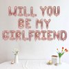 2 Set 42Pcs Rose Gold Will You Be My Girlfriend Letter Balloons 16in Balloon Foil Letter Decorations Party Decor Rose Gold Letter Balloons Will You Be My Girlfriend Party Supplies