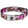 Buckle-Down Seatbelt Buckle Dog Collar - Camo Pink - 1.5" Wide - Fits 16-23" Neck - Medium