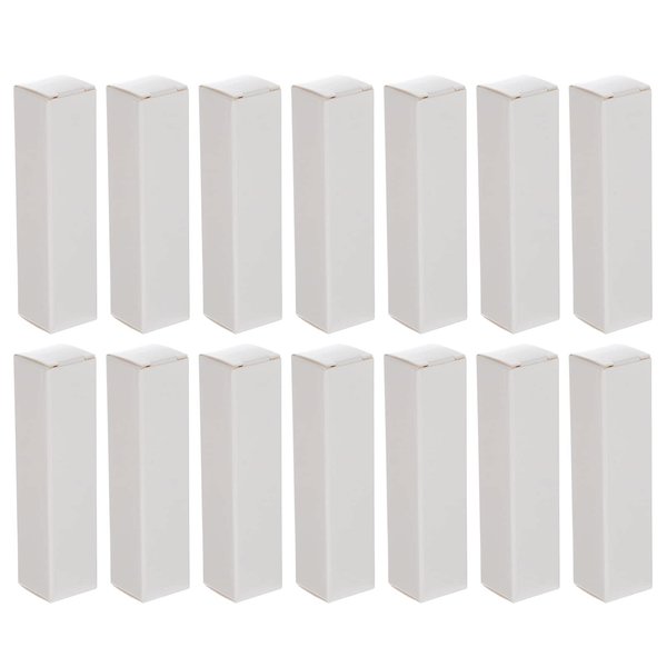 EXCEART Lipstick Pack Box 50 Pcs Lip Gloss Tubes Kraft Paper Packaging Boxes Lipstick Storage Boxes Lip Balm Wrapping Box (White) Paper Essential Oil Box