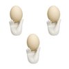 MaoYaMao Set of 3 Creative Ceramic Hand Shaped Egg Cup Holder Porcelain Egg Cup Easter Egg Display Stand for Hard Boiled Eggs Breakfast Table Kitchen Gift(White)
