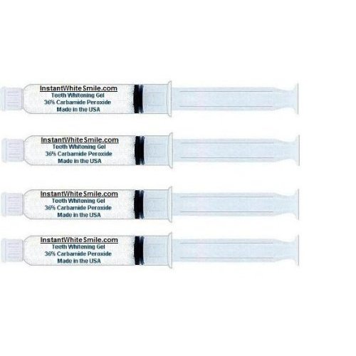 INSTANT WHITE SMILE optimized 40cc GELL ONLY syringes (NO TRAYS) 36% Professional Strength Carbamide Peroxide Teeth Whitening Gel only