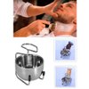 NARAMAX 2 in 1 Shave Cup with Stand Holder Set Shaving Bowl with Stainless Steel Shaving Stand Brush Holder Set Razor Brush Bowl Grooming Tool for Men Beard Cleaning