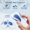 Figly Heel Cushions for Heel Pain Relief (4 Pack) - Gel Heel Cushion Inserts, Gel Heel Cups Heel Pain Relief, Heel Pads Shoes, Heel Support Heel Inserts Men Women Plantar Fasciitis Heel Cup Heel Spur