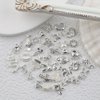 30pcs Luxury Zircon Nail Rhinestones Random Silver Nail Charms 3D Alloy Butterfly Nail Art Charms Metal Heart Bow Snake Rabbit Flower Charms for Nails Mix Styles Nail Jewels for Nail Art Accessories