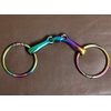 Rainbow Mutli Color Horse Bit Loose Ring Lozenge Fat Link Stainless Steel Snaffle Equestrian Tack Shows (5 Inch)