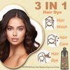 Herbal Instant 3-in-1 Long-Lasting Brown Hair Color Shampoo for Gray Hair Cover for Women & Men - 16.90 Fl OZ (Dark Brown)