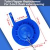 AMAYJUELONG Toilet Flapper Replacement, 2-inch Universal Toilet Stopper Flapper Compatible with American Standard Toilet Tank, Long-Lasting Rubber Seal Flapper with Stainless Steel Chain/Blue