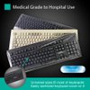 Green Onions Supply[3 Pack] Universal Fully Covered Flat Style 0.025mm Wipeable Superb Tactile Feeling Waterproof Anti-Dust Keyboard Cap Cover for Desktop Keyboard with Numeric Hospital/Dentist Use