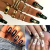8Sheets Gold Nail Art Stickers Decals Star Moon Sun Nail Sticker 3D Self-Adhesive Outer Space Designs Nails Decals Eyes Snake Nails Art Supplies for Women DIY Manicure Decorations Set