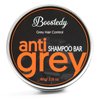 Anti Grey Hair Shampoo Bar - Conceals Grey Hair & Darkens Naturally - Reverse Gray Hair, Natural Moisturizing & Extra Strength Scalp Revitalizer - Solid Shampoo for Shiny, Healthy Hair, 2.15 Oz