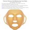 GELMAY 3D Gold Moisturizing Face Mask 4Pack - Silicone Facial Mask Sheet - Reusable Face Mask Cover for Women - Facial Patches Wrap for Prevent Evaporation
