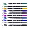 Tombow 56218 Dual Brush Pen Art Markers, Bohemian, 10-Pack. Blendable, Brush and Fine Tip Markers