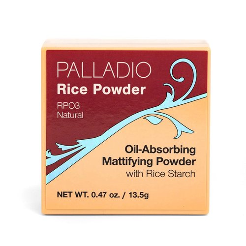 Palladio Rice Powder, Natural, Loose Setting Powder, Absorbs Oil, Leaves Face Looking and Feeling Smooth, Helps Makeup Last Longer For a Flawless, Fresh Look