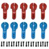 ShareGoo 10PCS 25T Aluminum Servo Horns M3 Threads Metal Steering Arm Compatible with RC Car Truck Buggy Airplane-Blue,Red