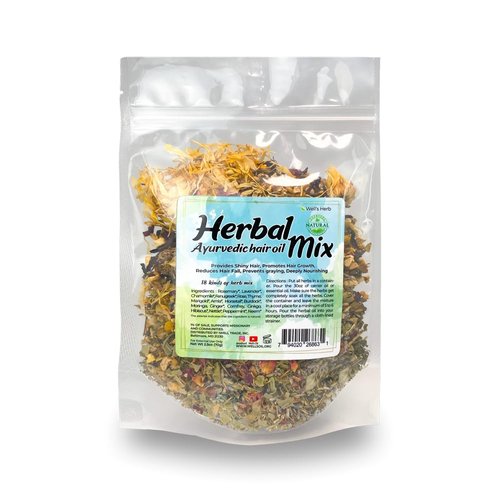 Well’s Oil Herbal Mix - 18 Essential Herbs for Hair Oil Infusion | Strengthens, Nourishes & Supports Fuller-Looking Hair | 100% Natural | 2.5 Oz / 70 g