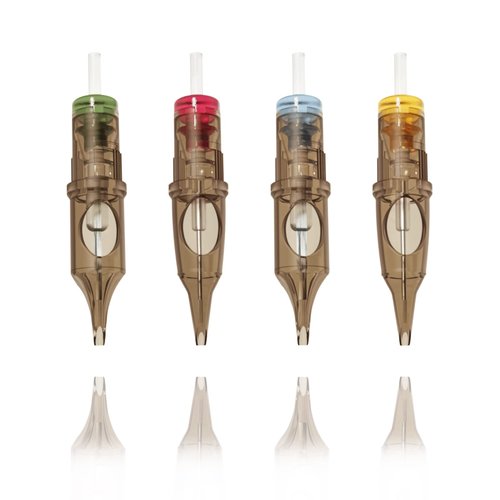 GAEA Tattoo Cartridge Needles 30pcs Tattoo Needles with Membrane Safety Cartridges #12 Bugpin Round Shader 11RS Disposable Tattoo Needles for Tattoo Pen Tattoo Machine Tattoo Supplies (1211RS)