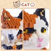 GaoDeBuChou Calico Cat Micro Building Block Set,Animals Toys Gifts for Boys Girls Age 10 11 12 13 14+ Teens Adults,Not Compatible with Major Brands(1300PCS)