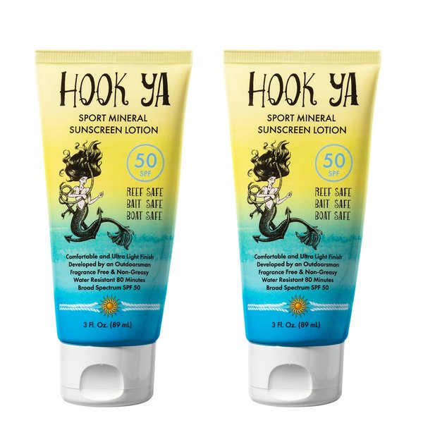 Hawaii Reef Compliant, Non-Nano Mineral Sunscreen 3oz Travel Size, (2) Pack 6oz Total, UVA/UVB Protection, Octinoxate & Oxybenzone Free, No Fragrance, Hawaii and Mexico Approved, Made in USA