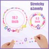 BigOtters Little Girls Necklace Bracelet, 6 Sets Lovely Colorful Beads Jewelry Princess Dress up for Toddlers Pretend Play Party Costume，Easter Eggs Stuffers Kids Easter Gift