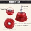 WENORA 4 Inch Nylon Cup Brush for Angle Grinder, Abrasive Filament Cup Brush, Nylon Wheel Brush for Grinder, 5/8" 11 Thread, 1/4" Drill Arbor