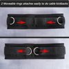 LOOEEL Adjustable Waist Belt Soft Neoprene Padded Belt with 2 Movable Rings for Cable Machines Fitness Exercise Speed Agility Resistance Training