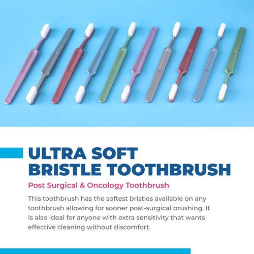 Tess Oral Health Ultra Soft Toothbrush - Post Surgical & Oncology Ultra-Soft Bristle Toothbrush - Gentle Care for Sensitive Smiles (1 Dozen)