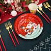 CCINEE Christmas Party Supplies Paper Plates, 96pcs Table Decorations Christmas Disposable Dinnerware Set Includes Paper Plates Napkins Cup Serves 24 for Xmas Holiday Party Supplies