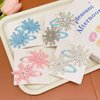 8 PCS Princess Snowflake Hair Clips Blue White Pink Christmas Hair Accessories for Girls Xmas Bow Holiday Claw Clips Silvery Glitter Snowflake Hairpins for Women Christmas Party Gifts Decorations