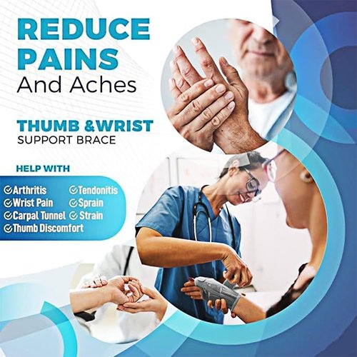 ahishfoneya Thumb Splint with Wrist Brace - Thumb Support Brace for Wrist Hand Thumb Stabilizer Fits Both Right Left Hand for Men and Women (Coral Rose)