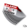 imaggge.com 12 x Security Alarm Warning Sign Stickers - Alarm - Electronic System - for Internal and External use - Protection for Home, car... - Weatherproof - Size: 3,4 x 2,2 in