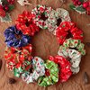 Christmas Hair Clips for Girls Xmas Santa Claus Elastic Hair Bands Christmas Hair Accessories(12 Pcs Christmas A)