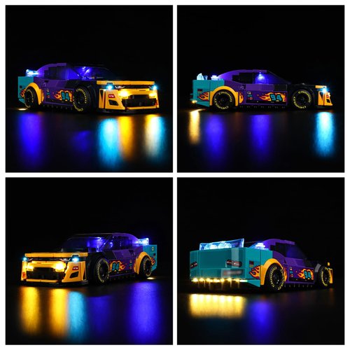 Kyglaring LED Lighting Kit for Lego NASCAR Next Gen Chevrolet Camaro ZL1 Model Set, Compatible with Lego Speed Champion 76935 (Lego Sets Not Included)