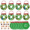 Geetery 24 Pack Sunday School Religious Crafts for Kids Names of Jesus Wreath Craft Kit DIY Hanging Christmas Ornament Craft Kit Christmas Crafts for Kids Paper Craft Kits Fun Home Activities