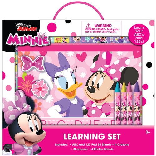 ABC & 123 Learn to Write Practice Set for Girls & Boys with Erasers, Crayons & Sticker Sheets (Minnie Mouse)