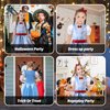 XXLOG Dorothy Costume for Girls Fancy Plaid Dress with Bag and Headband Cosplay Halloween Costumes for Kids M