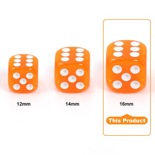 100Pcs Colored Dice Set Standard 16mm Game Dice Bulk with a Black Drawstring Storage Bag, for Learning, Dice for Classroom (Colored)