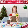 Kids Wooden Painting Kit, Christmas Crafts for Kids Ages 5-12, Glow in The Dark, Bracelet Making Kit Toys, Christmas Gifts for Girls Boys, Creative Art Toys for 5, 6, 7, 8, 9, 10, 11, 12 Year Old