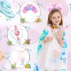 LIMIROLER Princess Dress Up Toys Princess Dress Up Clothes Rainbow Mermaid Cape Kit 9 Pcs Gift Set for Little Girls 3-8 Years Old, Great Gift Set for Birthday Christmas Halloween (Rainbow Pink)