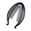 Nifocc Interlocking Banana Combs Stretch Flexible Hair Combs Clips Fishtail Ponytail Holder Clips for Women and Girls 4 Pcs Brown and Black
