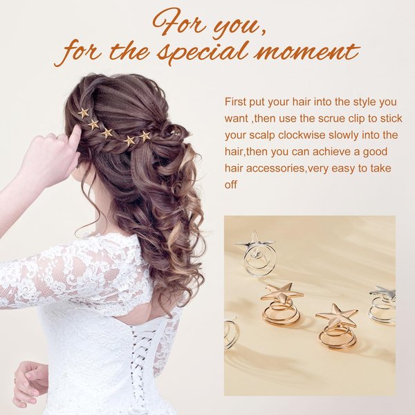 40 Pieces Vintage Bridal Hair Pins and Spiral Wedding Hair Clips Headpieces