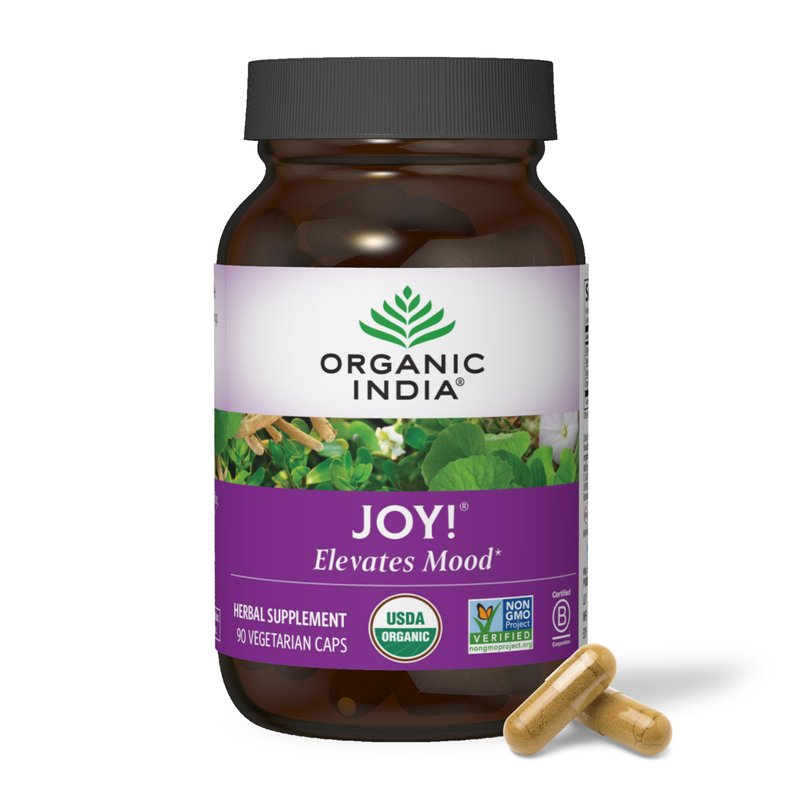 ORGANIC INDIA Joy Herbal Supplement - Immune Support, Promotes Memory & Concentration, Vegan, Glu...