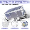 Toploads Storage Box,Trading Card Storage Box with Dividers Plastic Baseball Card Storage Box for 500+ Sports Cards 100+ Top Loads for MTG Magic TCG Yugioh Playing Card Case Holder Organizer