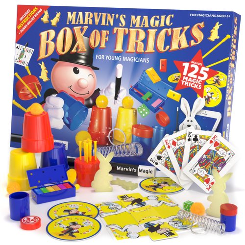 Marvin's Magic - 125 Amazing Magic Tricks for Children - Kids Magic Set - Magic Kit for Kids Including Magic Wand, Card Tricks + Much More - Suitable for Age 6+