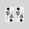 Oottati 2 Sheets Small Tiny Temporary Tattoo Stickers Black Rose Thorn