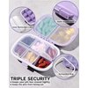 MEACOLIA 3 Pack 8 Compartments Travel Pill Organizer, Daily Pill Case Small Pill Box for Pocket Purse, Portable Pill Container Medicine Vitamin Organizer (Purple, Green, Pink)