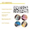Born Pretty Nail Art Stamping Templates Set Flowers Leaves Plant French Stamping Image Plates Manicure DIY Design Stamp Plates 8PCS