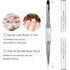 Ycyan 1Pcs Dual-ended Nail Design Brush Rhinestone Handle UV Gel Nail Brush Professional Nail Art Tools