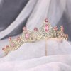 Feltent Crystal Tiaras for Women Wedding Tiara for Girl Princess Headbands Rhinestone Hair Accessories for Birthday Party Prom Costume Gifts