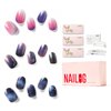 Nailog Semi Cured Gel Nail Strips 34 pcs| Long Lasting Nail Polish Sticker Wraps with Glossy Gel Finish, Retro Jungle